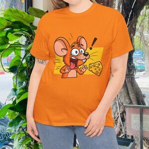Cartoon Cheese Lover Tee - Fun Graphic T-Shirt